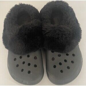 Crocs Classic Furever Crush Lined Clog Blue Calcite Comfort Sz M 7 W 9